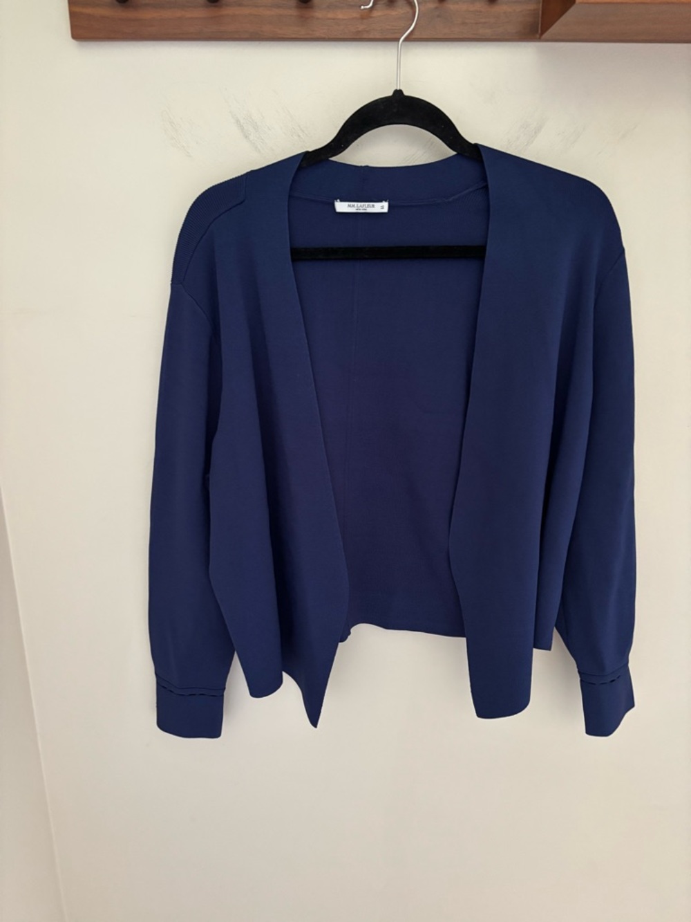 MM LAFLEUR Sant Abroeus Jardigan Navy Blue Cardigan Size +2 - Picture 3 of 6